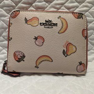 COACH Mixed Fruit Small Zip Around Wallet
